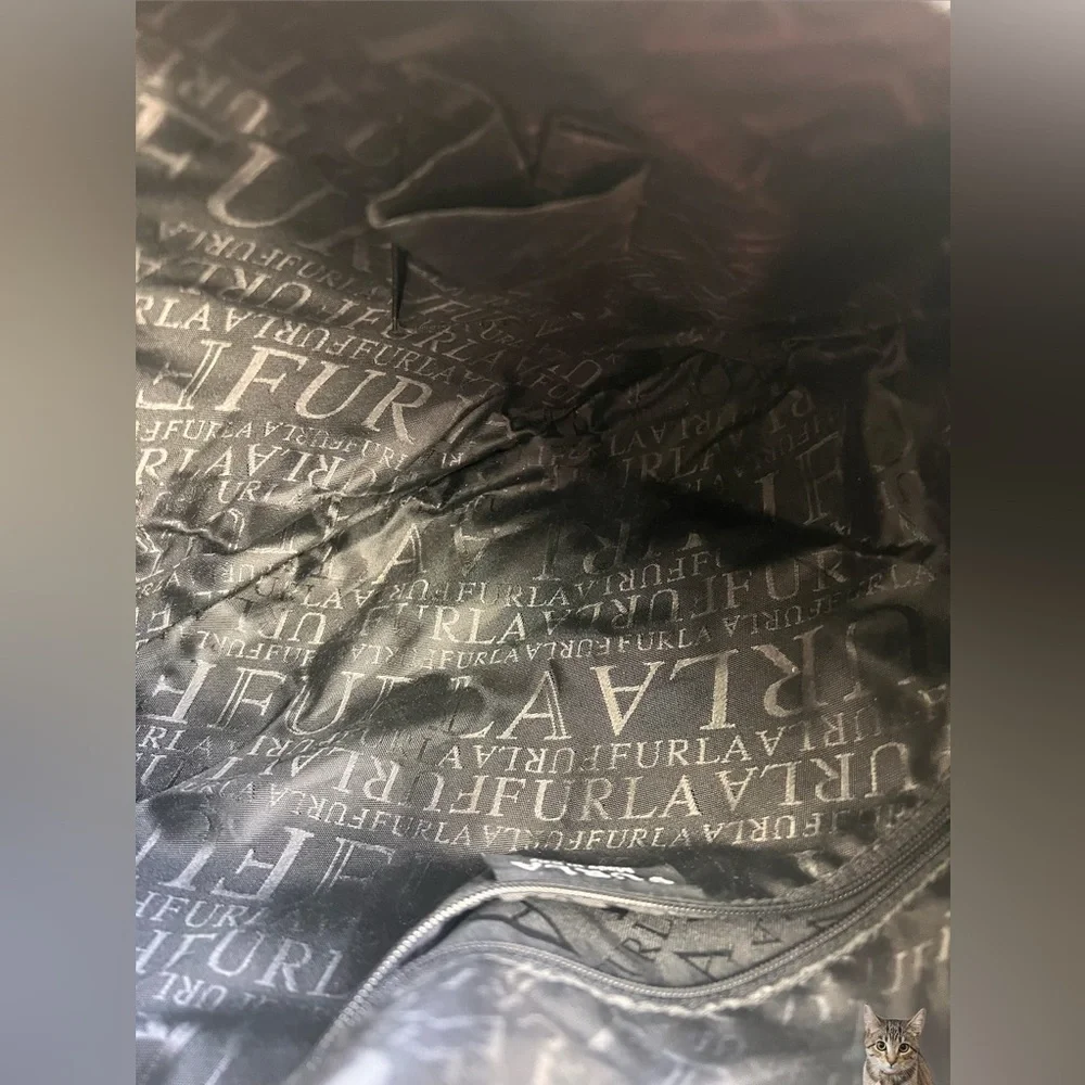 Furla Suede Hobo Bag, Black/Grey - Picture 9 of 11